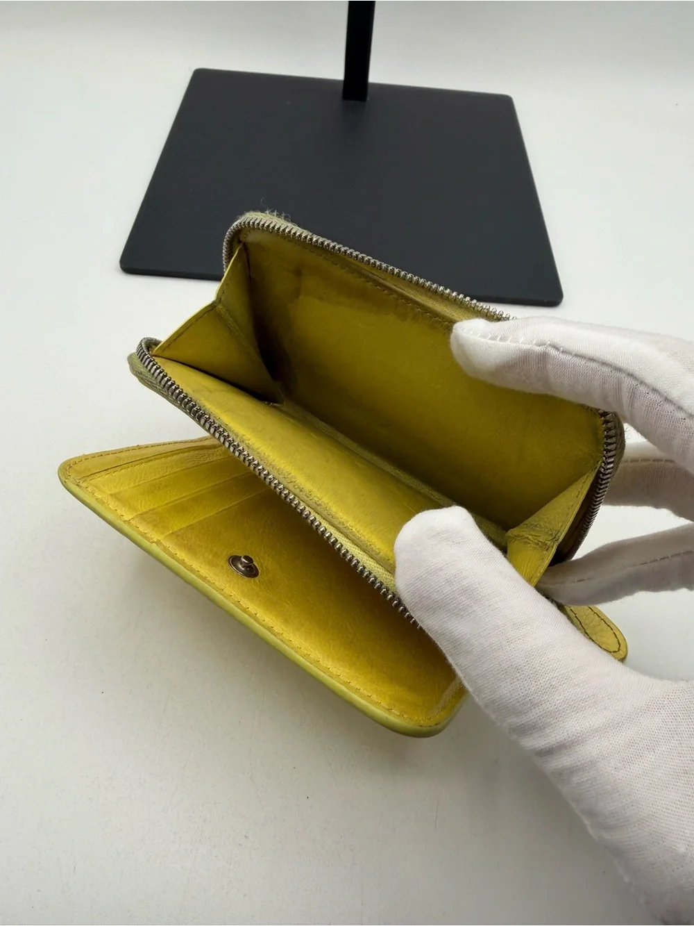 Balenciaga Pebbled Leather bi fold Wallet